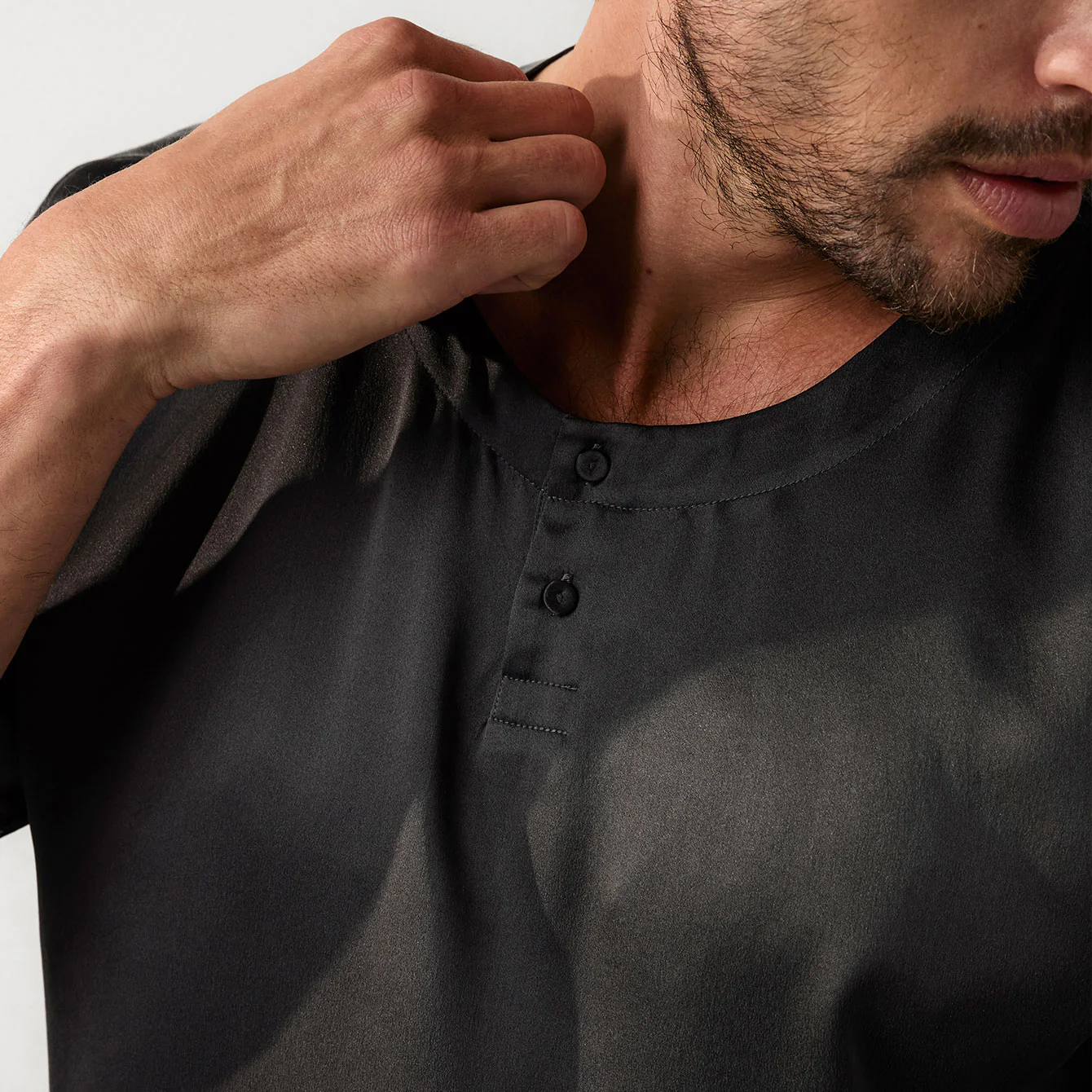 Men's Washable Silk Short Set - Image 5