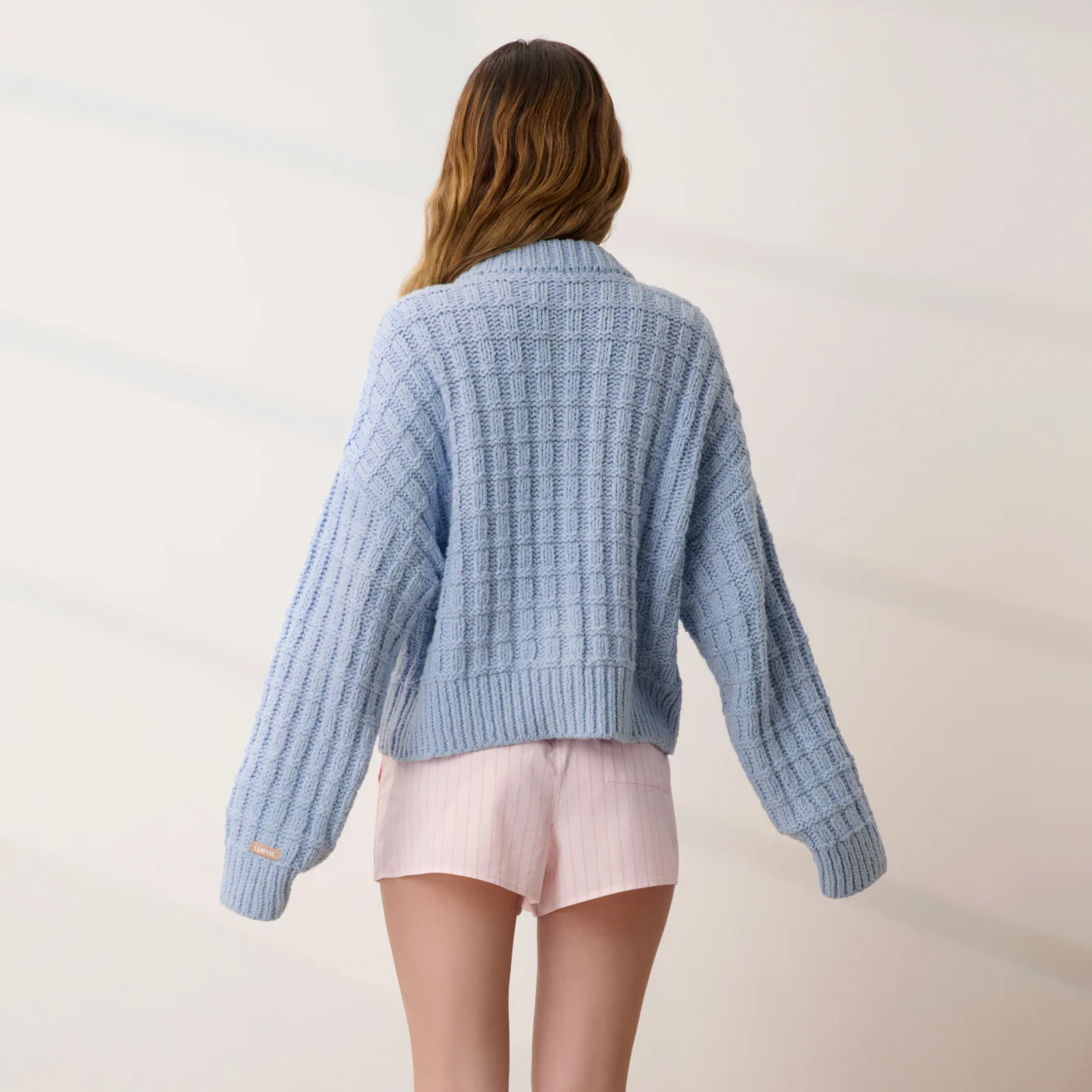 Cloud Cotton Basket Stitch Cardigan - Image 5