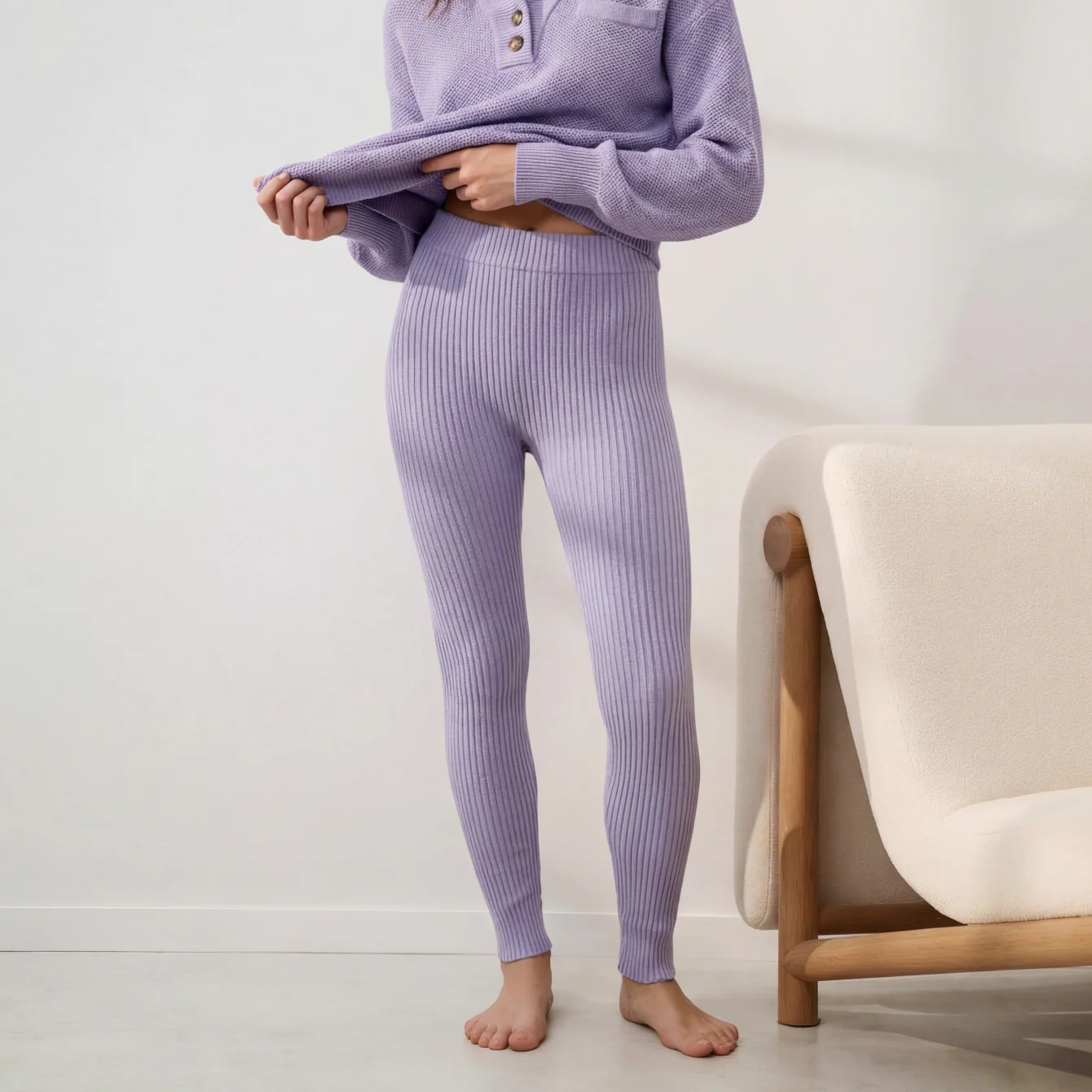 Cottonsilk™ Ribbed Legging - Image 2