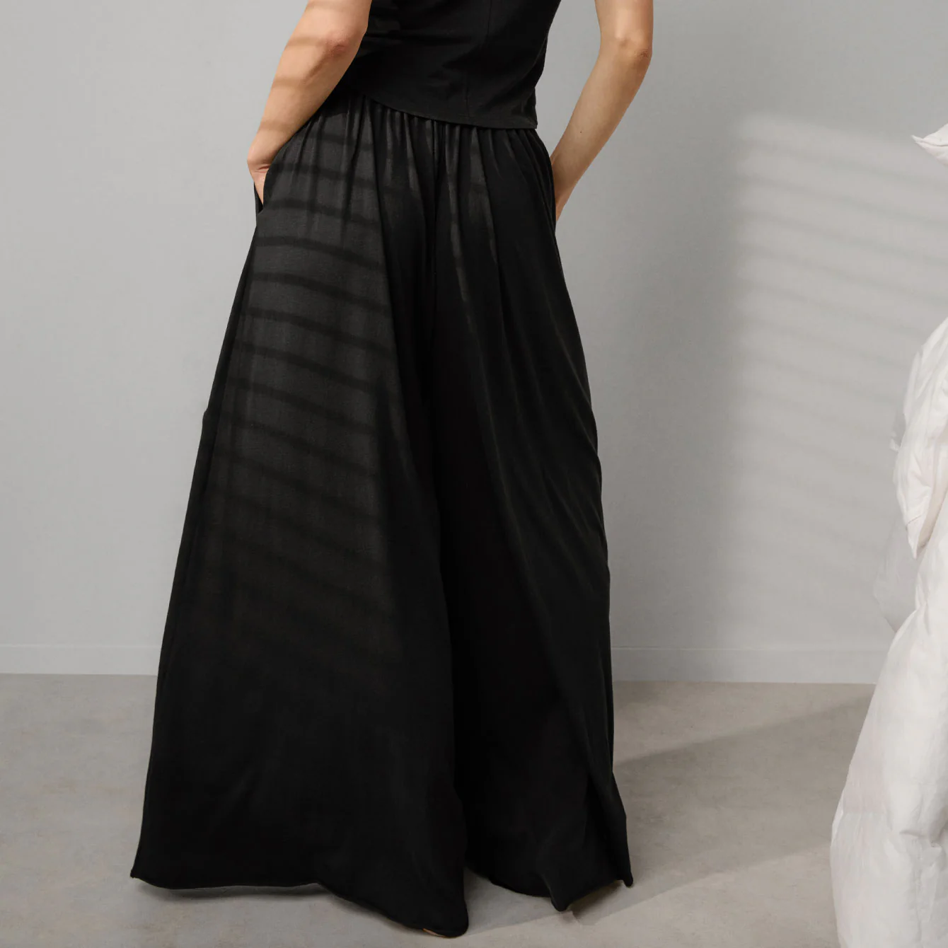Organic Pima Wide Leg Pant - Image 3