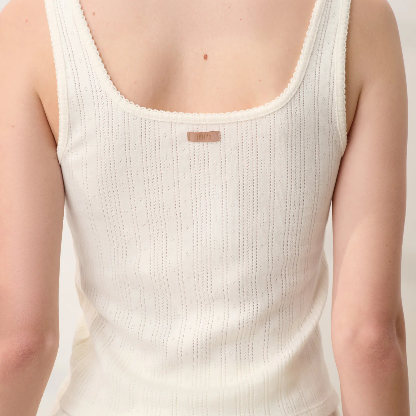 Pointelle Scoop Neck Tank - Image 3