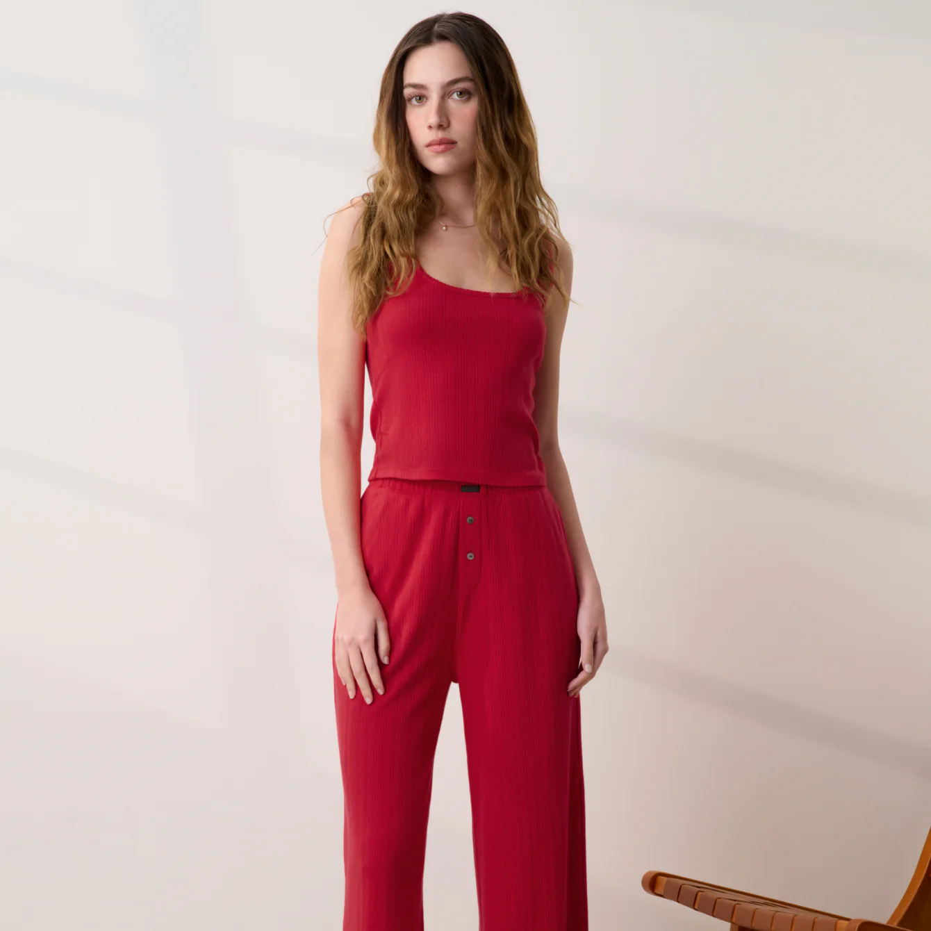 Pointelle Scoop Neck Tank - Image 2