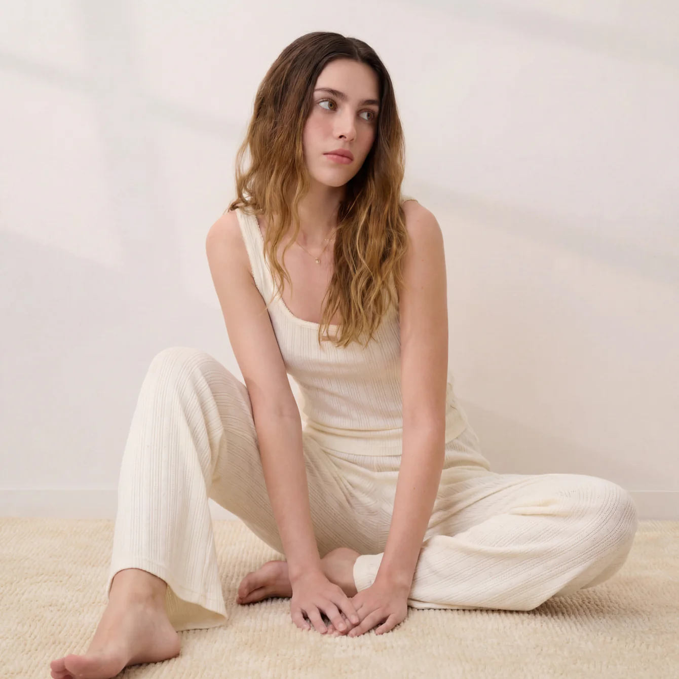 Pointelle Wide Leg Pant - Image 4