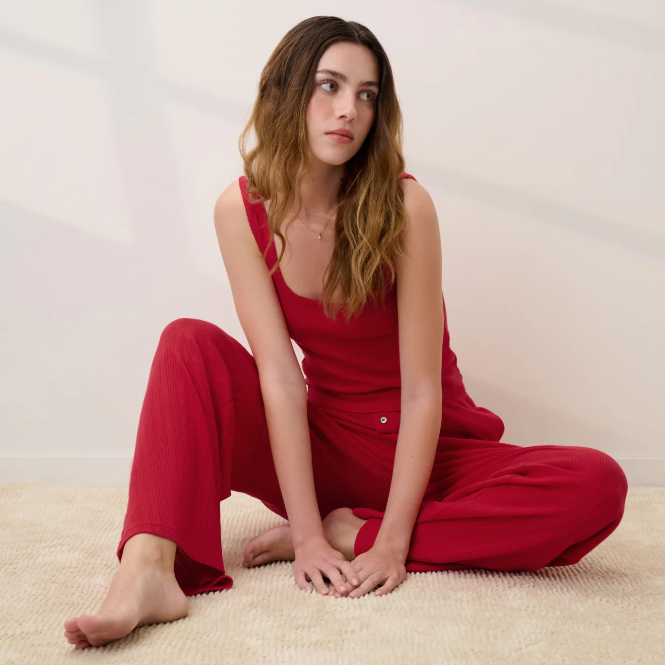 Pointelle Wide Leg Pant - Image 4