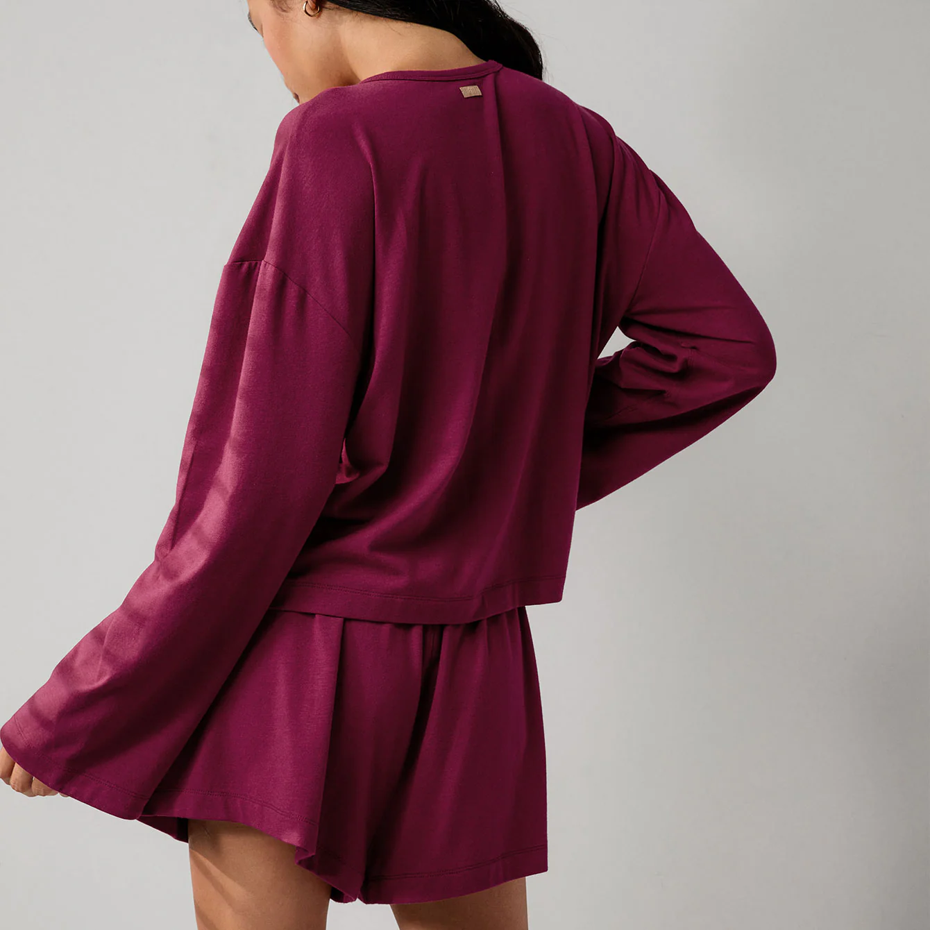 Slumberknit™ Long Sleeve Henley Short Set - Image 2