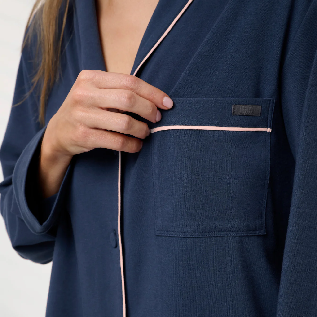 Slumberknit™ Shawl Collar Button Down Pant Set - Image 3