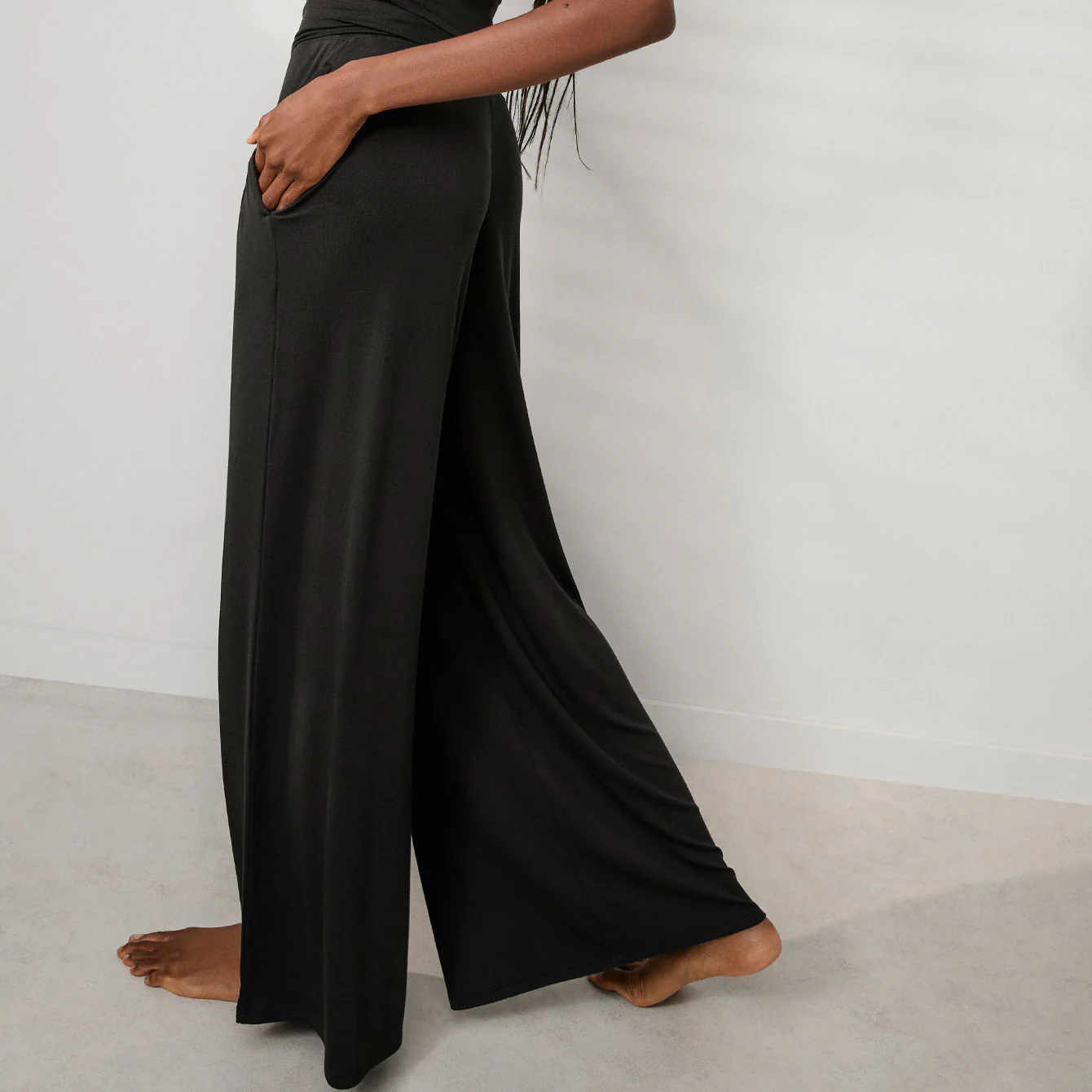 Soft Modal Rib Foldover Pant