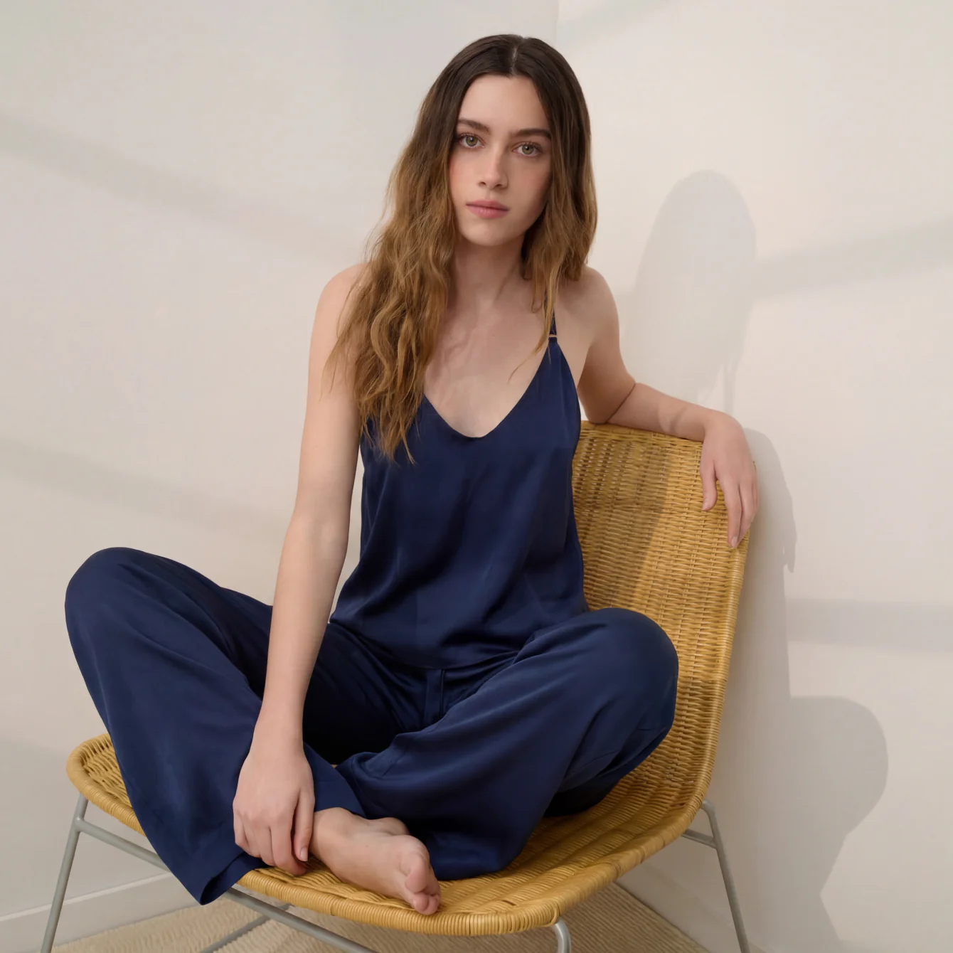 Washable Silk Bias Cami Pant Set - Image 5