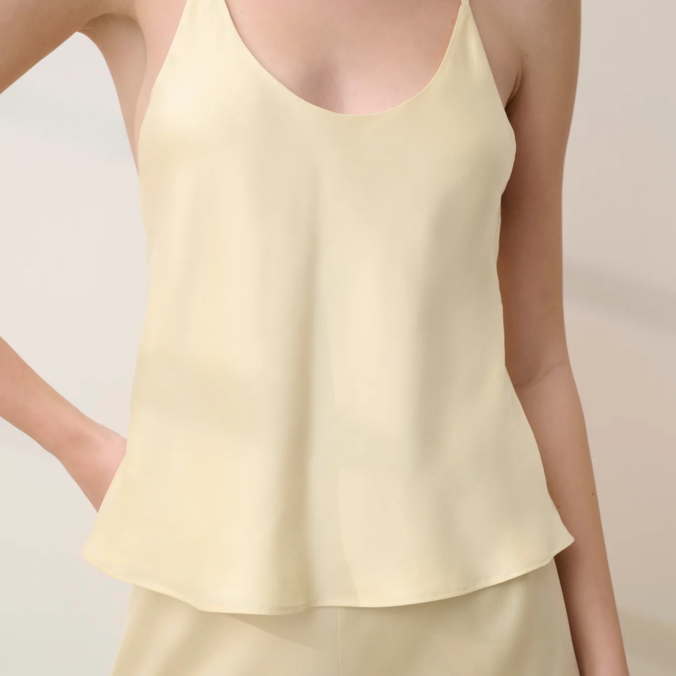 Washable Silk Bias Cami Pant Set - Image 3