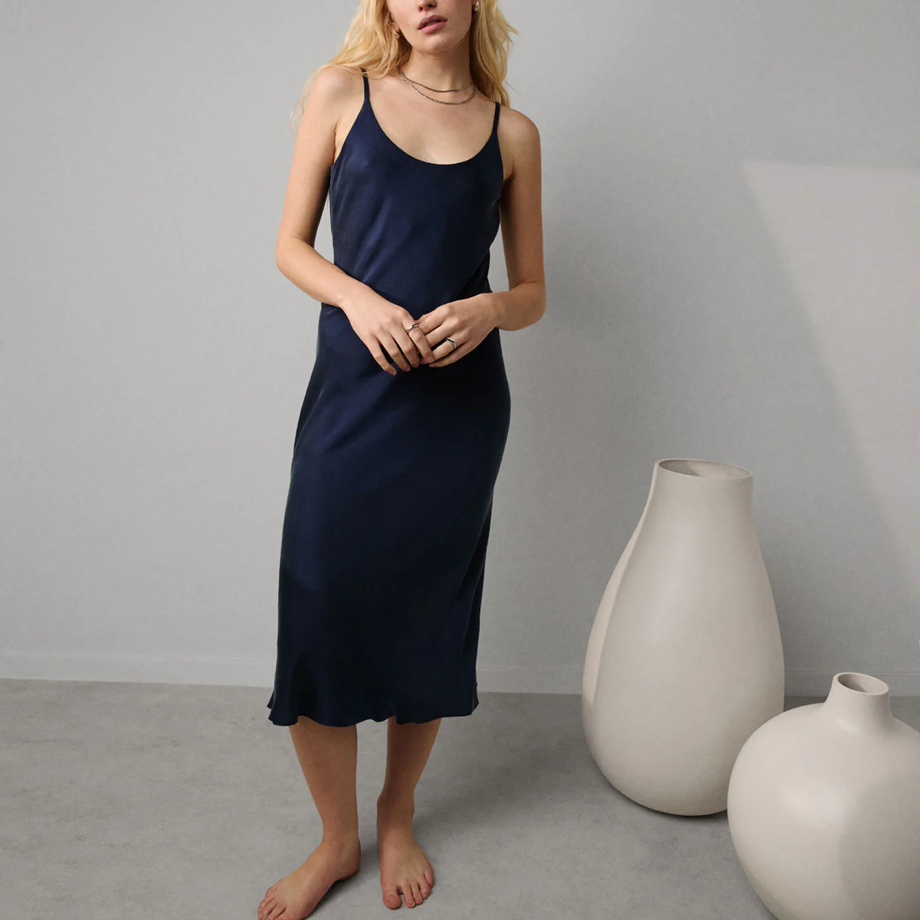 Washable Silk Bias Slip Dress - Image 3