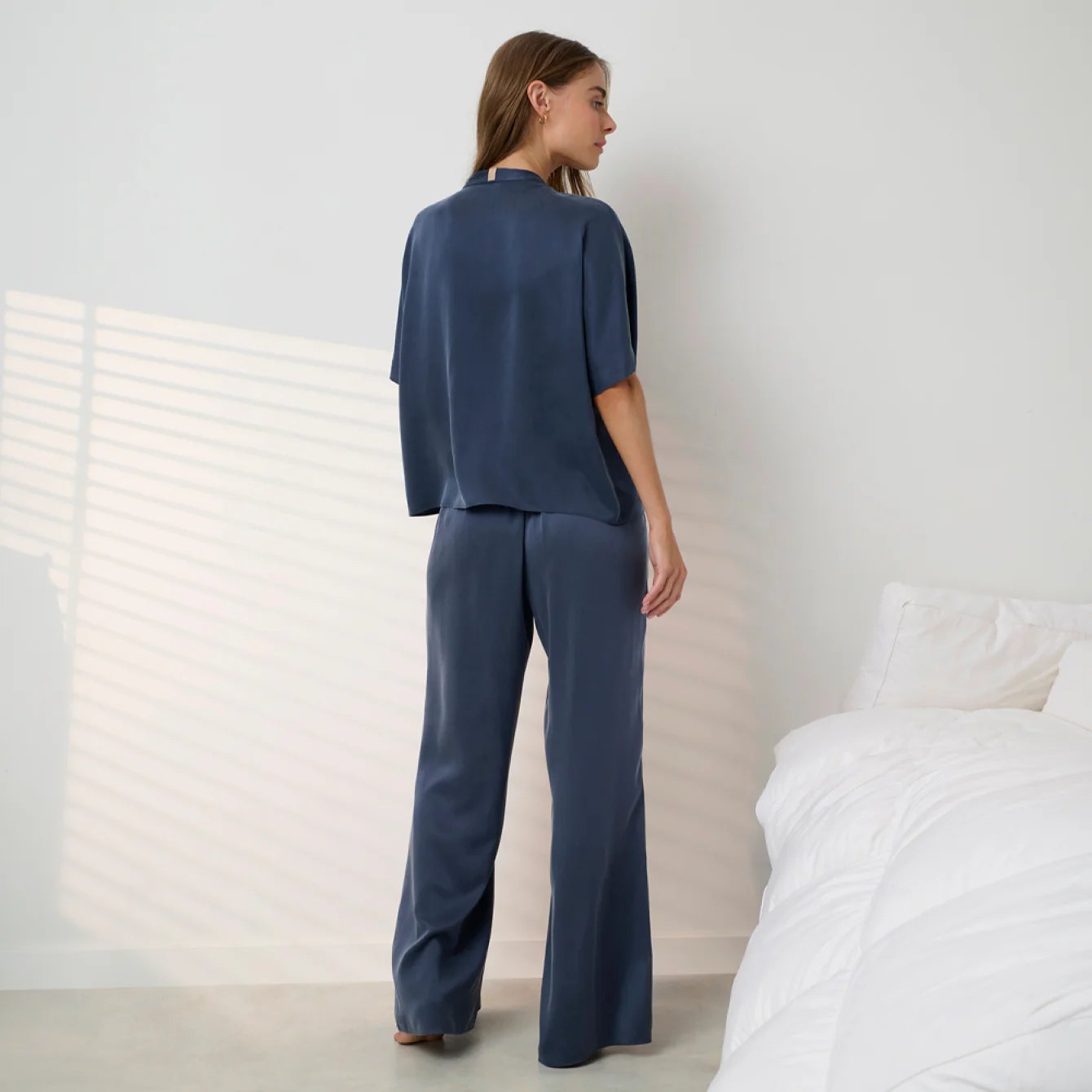 Washable Silk Crossover Pant Set - Image 2