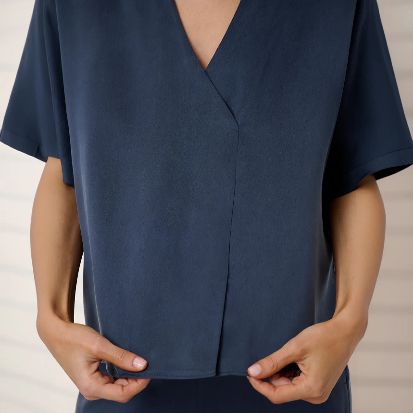 Washable Silk Crossover Pant Set - Image 4