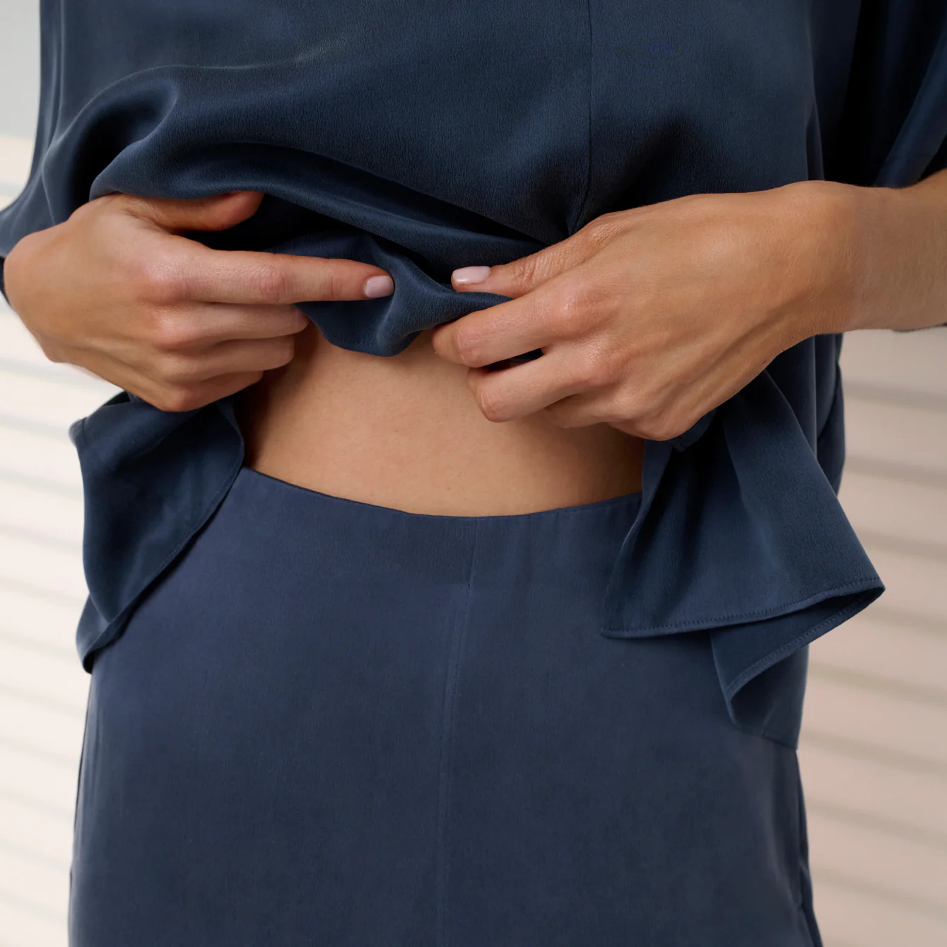 Washable Silk Crossover Pant Set - Image 5
