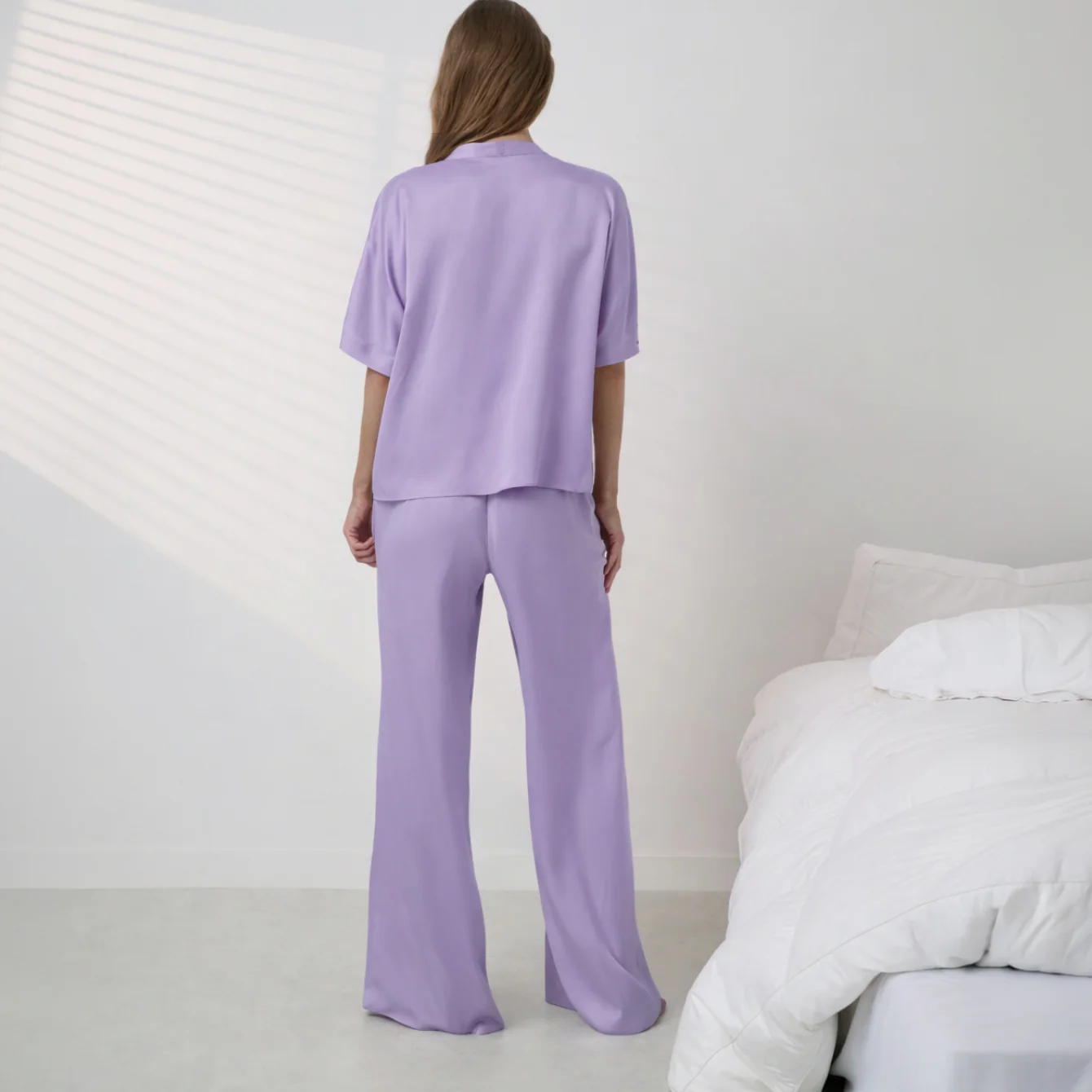 Washable Silk Crossover Pant Set - Image 4