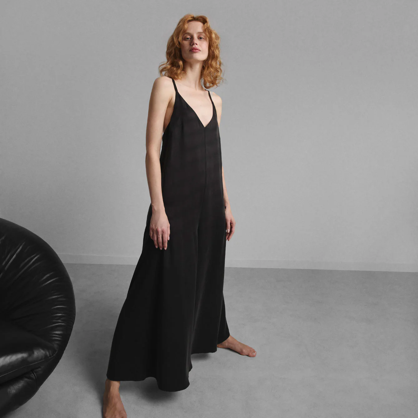 Washable Silk Elastic Strap Jumpsuit - Image 5