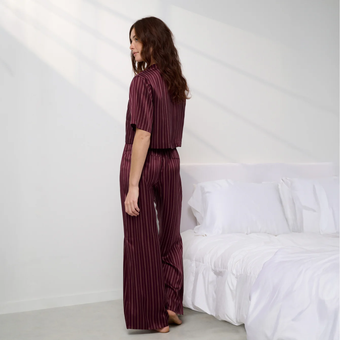 Washable Silk High Rise Pant Set - Image 2