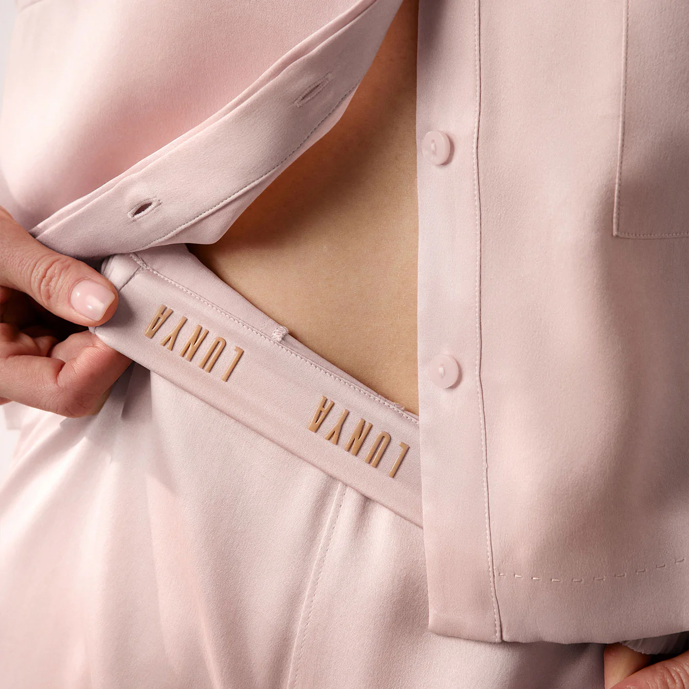 Washable Silk High Rise Pant Set - Image 6