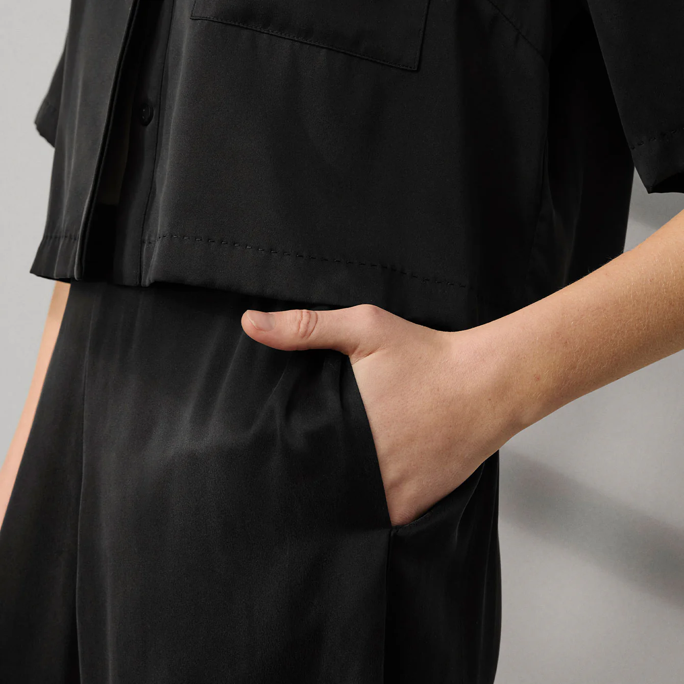Washable Silk High Rise Pant Set - Image 4