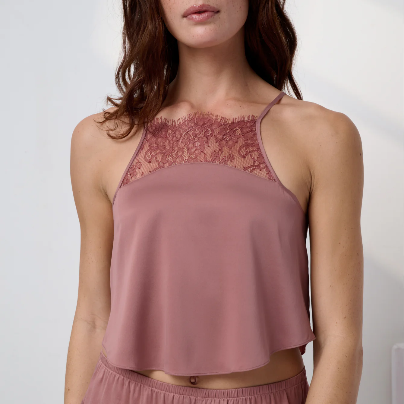 Washable Silk Lace Cami Short Set - Image 3