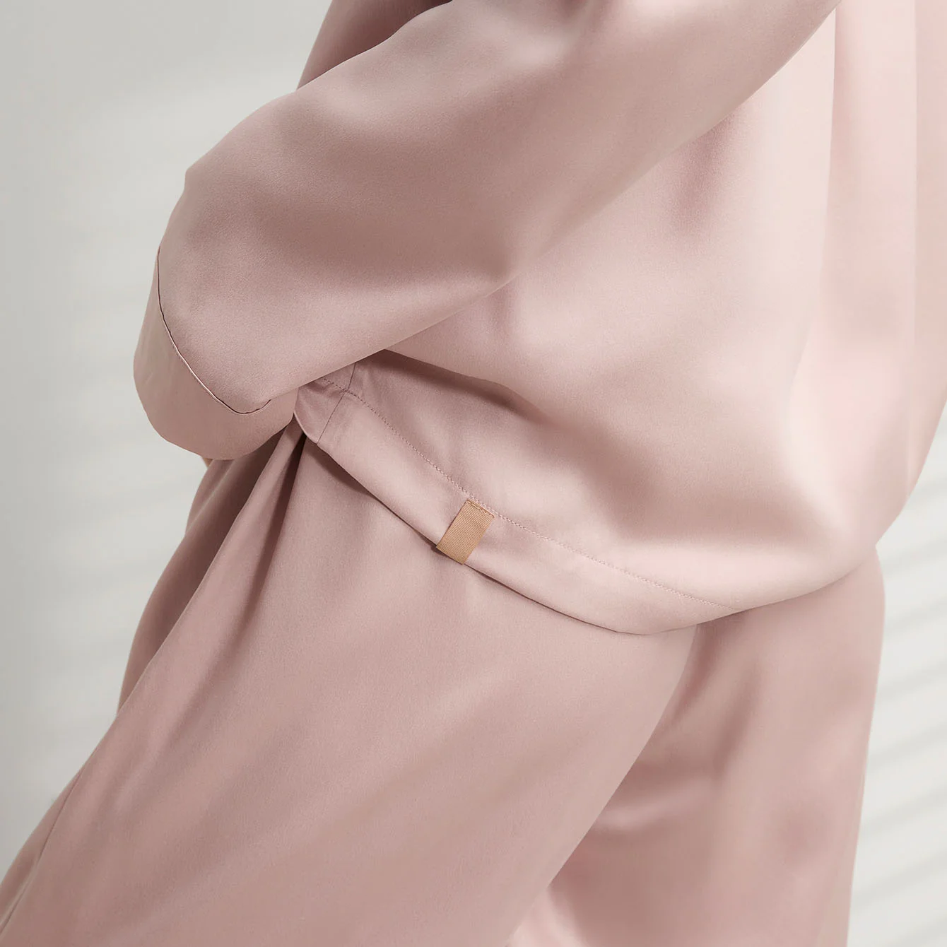 Washable Silk Long Sleeve Pant Set - Image 3