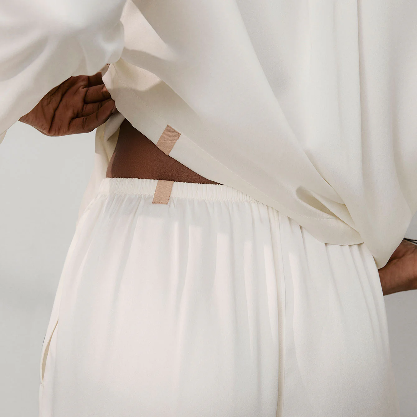 Washable Silk Long Sleeve Pant Set - Image 5