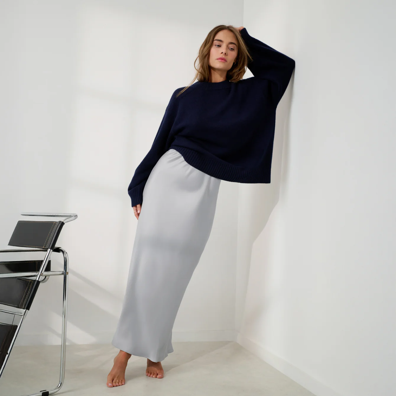 Washable Silk Maxi Bias Skirt - Image 3