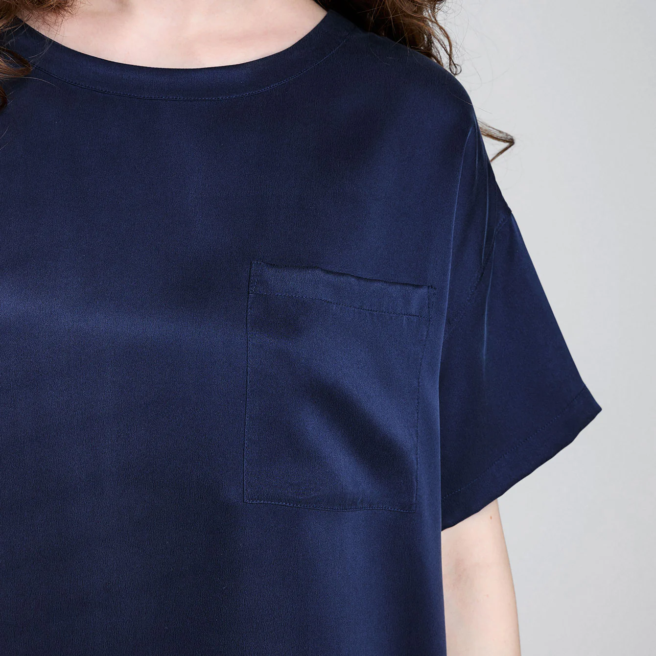 Washable Silk Oversized Sleep Tee - Image 4