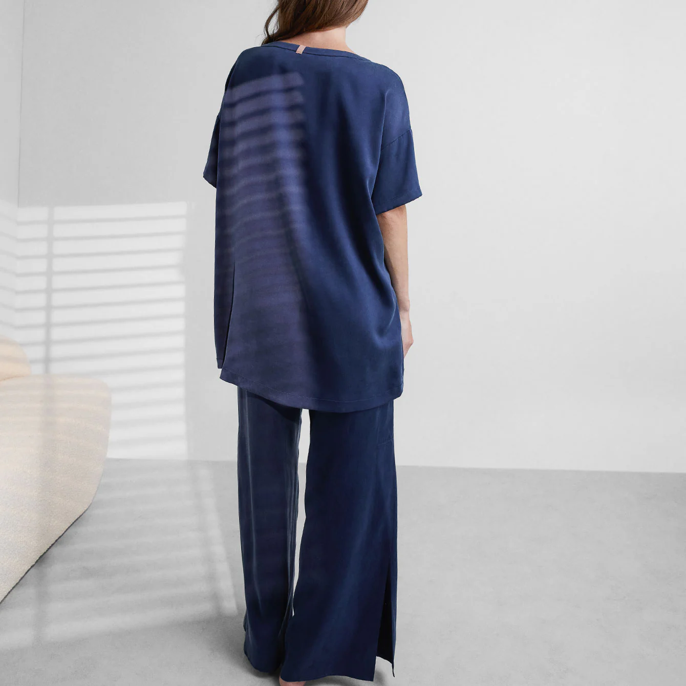 Washable Silk Tee Pant Set - Image 3