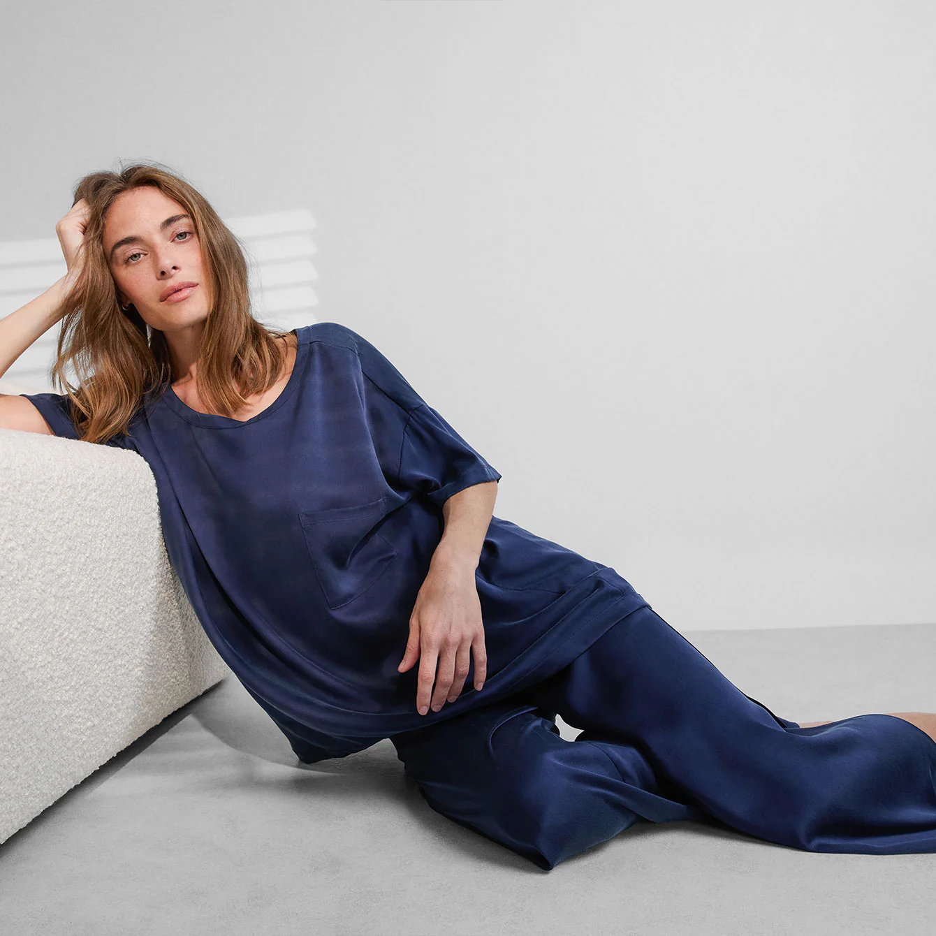 Washable Silk Tee Pant Set - Image 4
