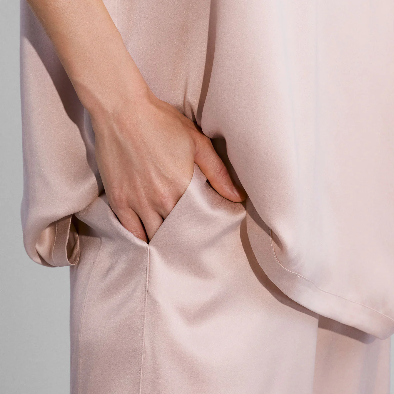 Washable Silk Tee Pant Set - Image 6