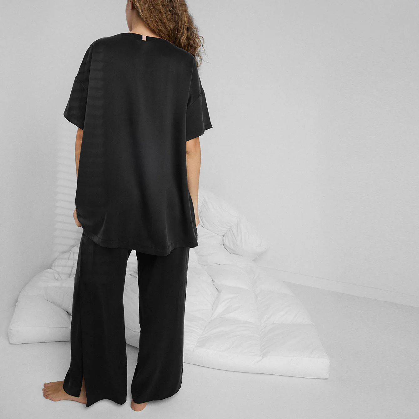 Washable Silk Tee Pant Set - Image 3
