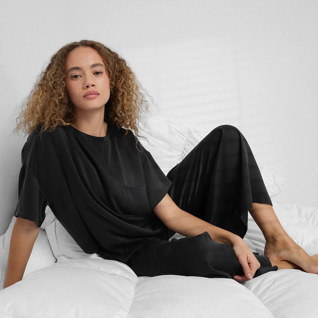 Washable Silk Tee Pant Set - Image 5