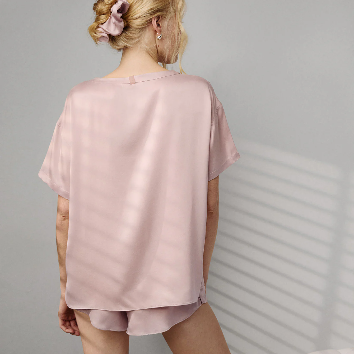 Washable Silk Tee Short Set - Image 3