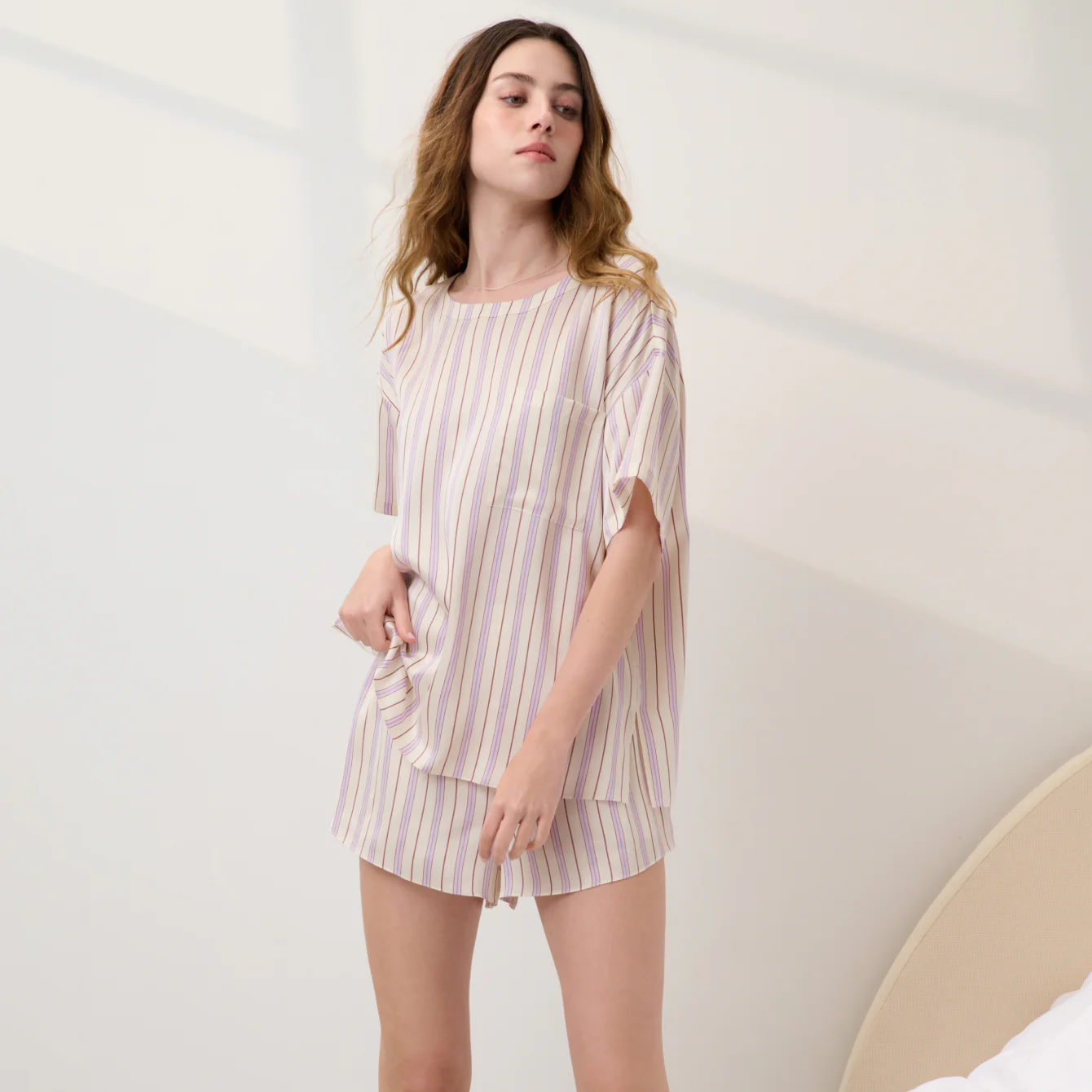 Washable Silk Tee Short Set - Image 5